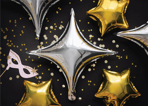 Metallic Silver Starpoint Balloons | The Party Darling