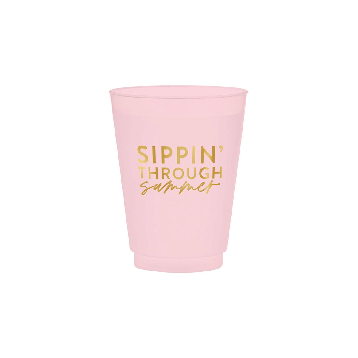 Pink Sippin&#39; Through Summer Frosted Plastic Cups | The Party Darling
