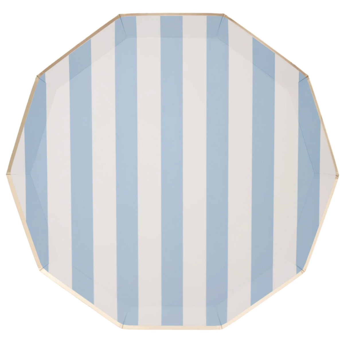 Sky Blue Cabana Striped Dinner Plates 8ct | The Party Darling