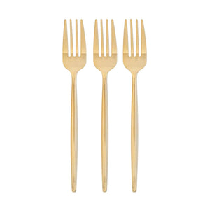 Modern Gold Plastic Forks 20ct | The Party Darling