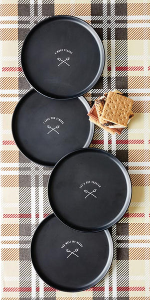 S'more Melamine Plates 4ct | The Party Darling
