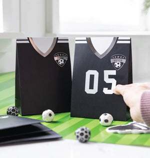 Applying Jersey Number to Soccer Jersey Treat Bags | The Party Darling