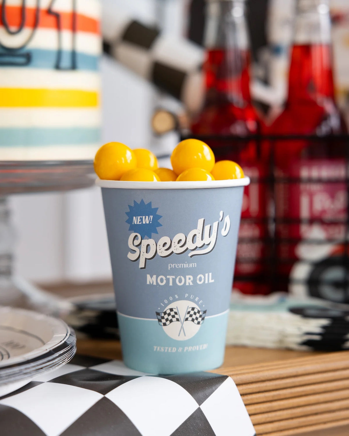 Speedy's Motor Oil Snack Cups 8ct | The Party Darling