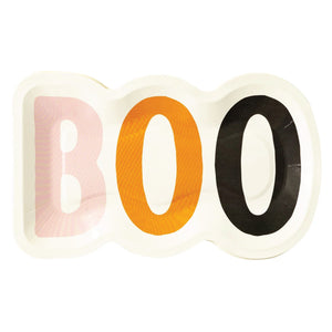Spooky Cute Halloween Boo Shaped Lunch Plates 8ct | The Party Darling