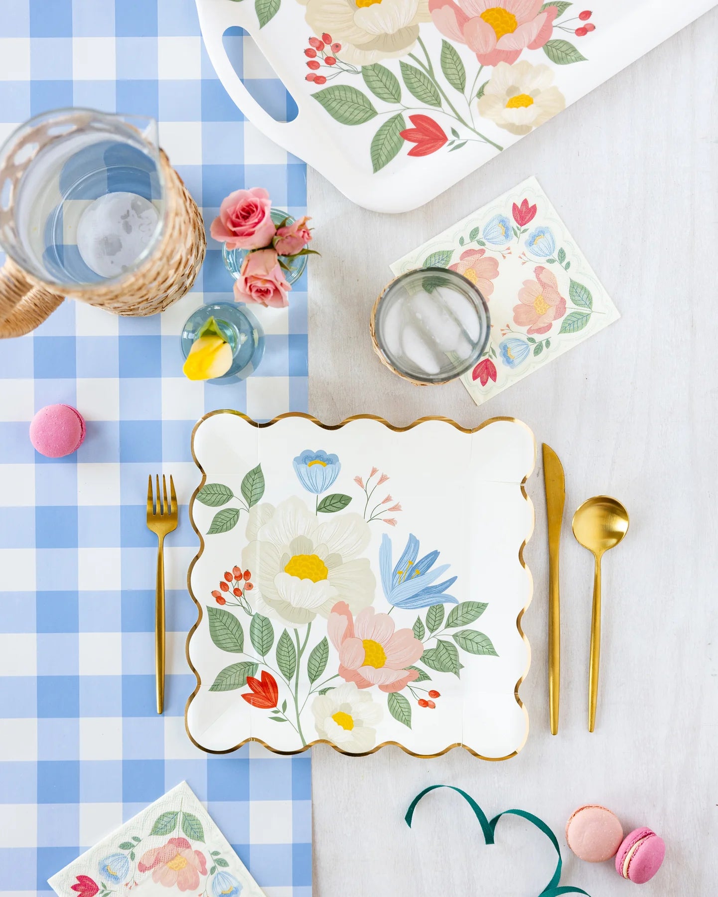 Springtime Blooms Bamboo Serving Tray | The Party Darling