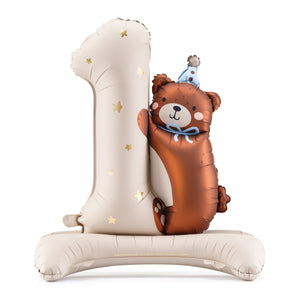 Standing Teddy Bear Number 1 Balloon | The Party Darling