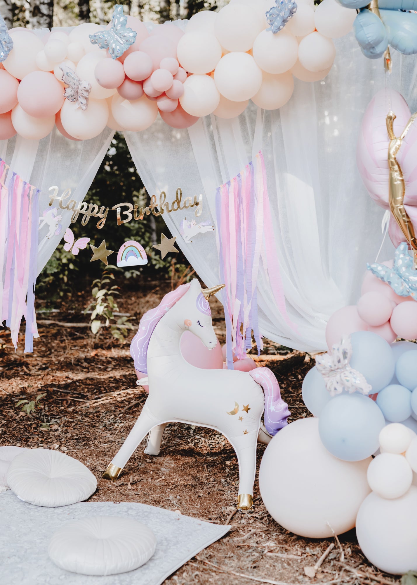 Giant Magical Unicorn Standing Balloon 37.5in | The Party Darling