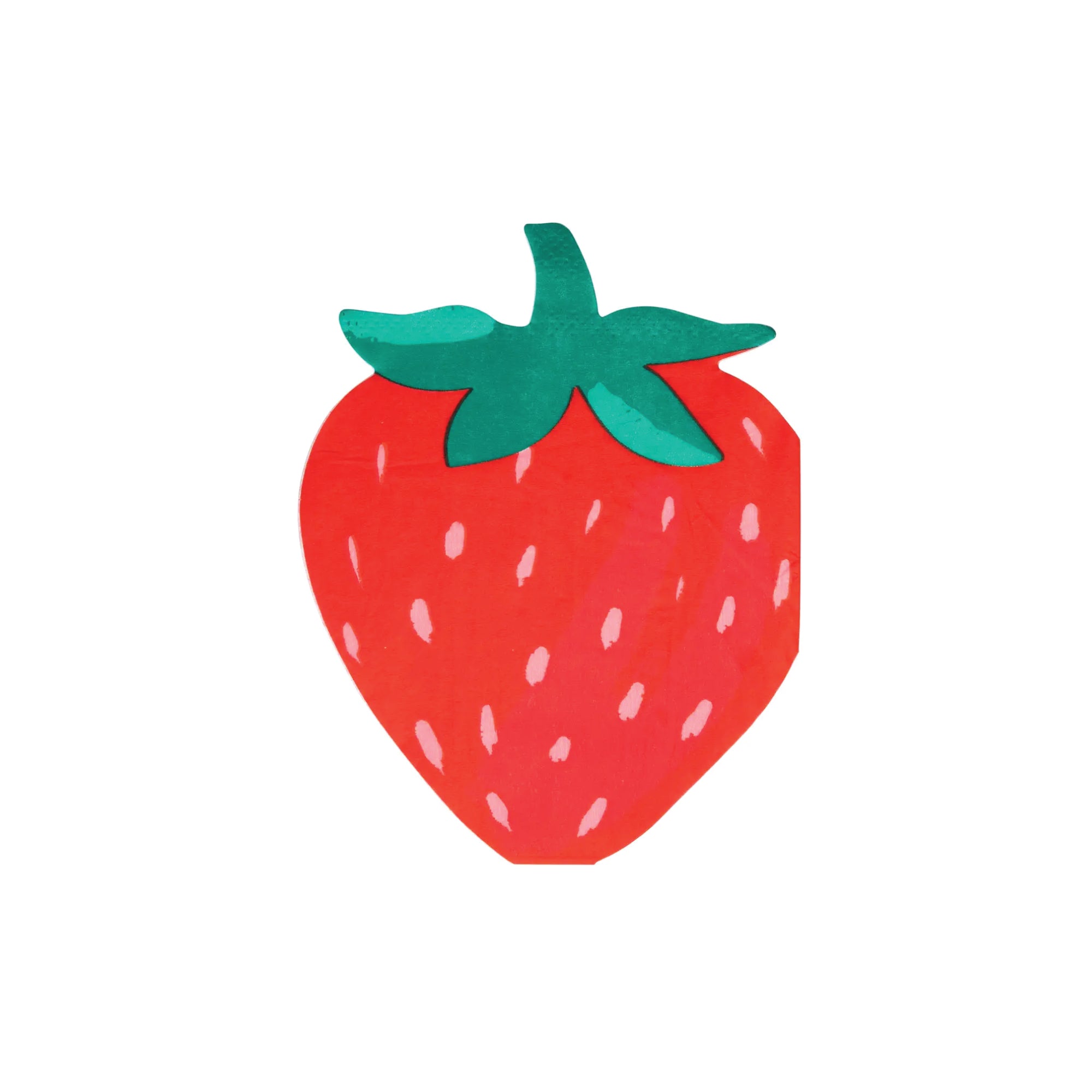 Strawberry shaped paper dessert napkins