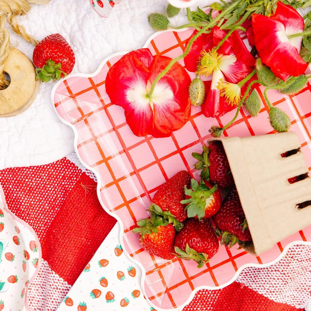Strawberry themed tableware