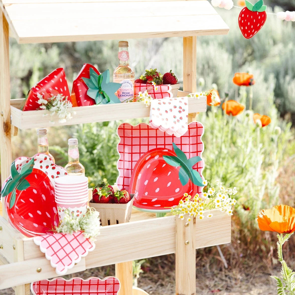 Strawberry party supplies and decorations