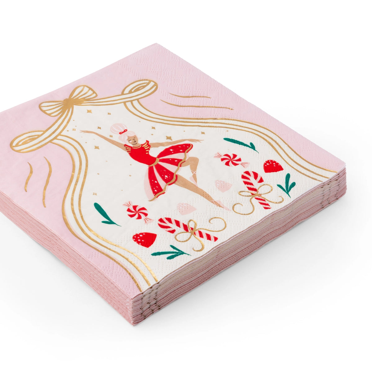 Sugarplum Fairy Lunch Napkins 20ct Stacked