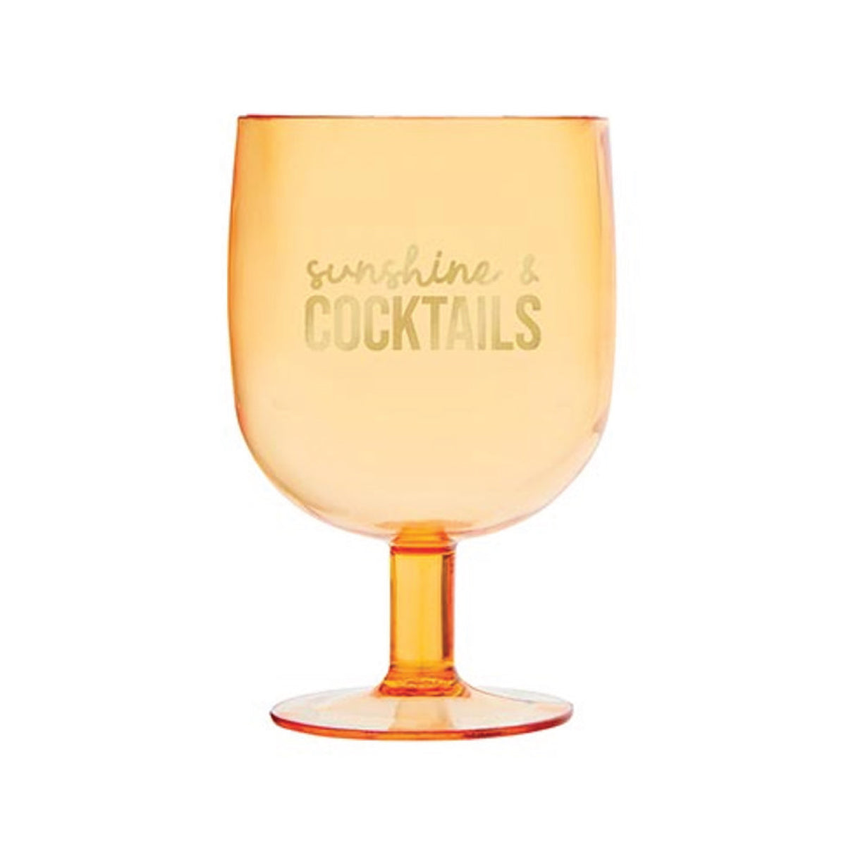 Sunshine &amp; Cocktails Plastic Wine Glass | The Party Darling