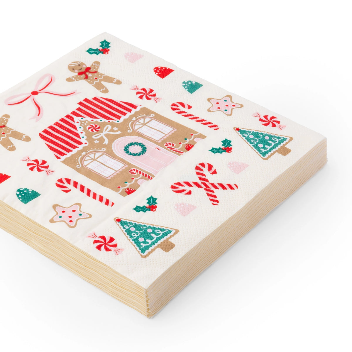 Sweet Gingerbread Lunch Napkins 20ct Stacked