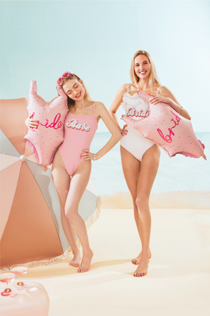 Pink Swimsuit Bride Balloon for Bachelorette Pool Party | The Party Darling