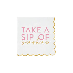 Take A Sip of Sunshine Dessert Napkins 20ct | The Party Darling