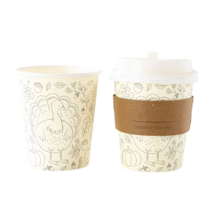 Thankful For You Mini Coffee Cups & Lids 8ct | The Party Darling