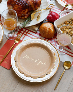 Thankful Kraft Scalloped Lunch Plates 8ct