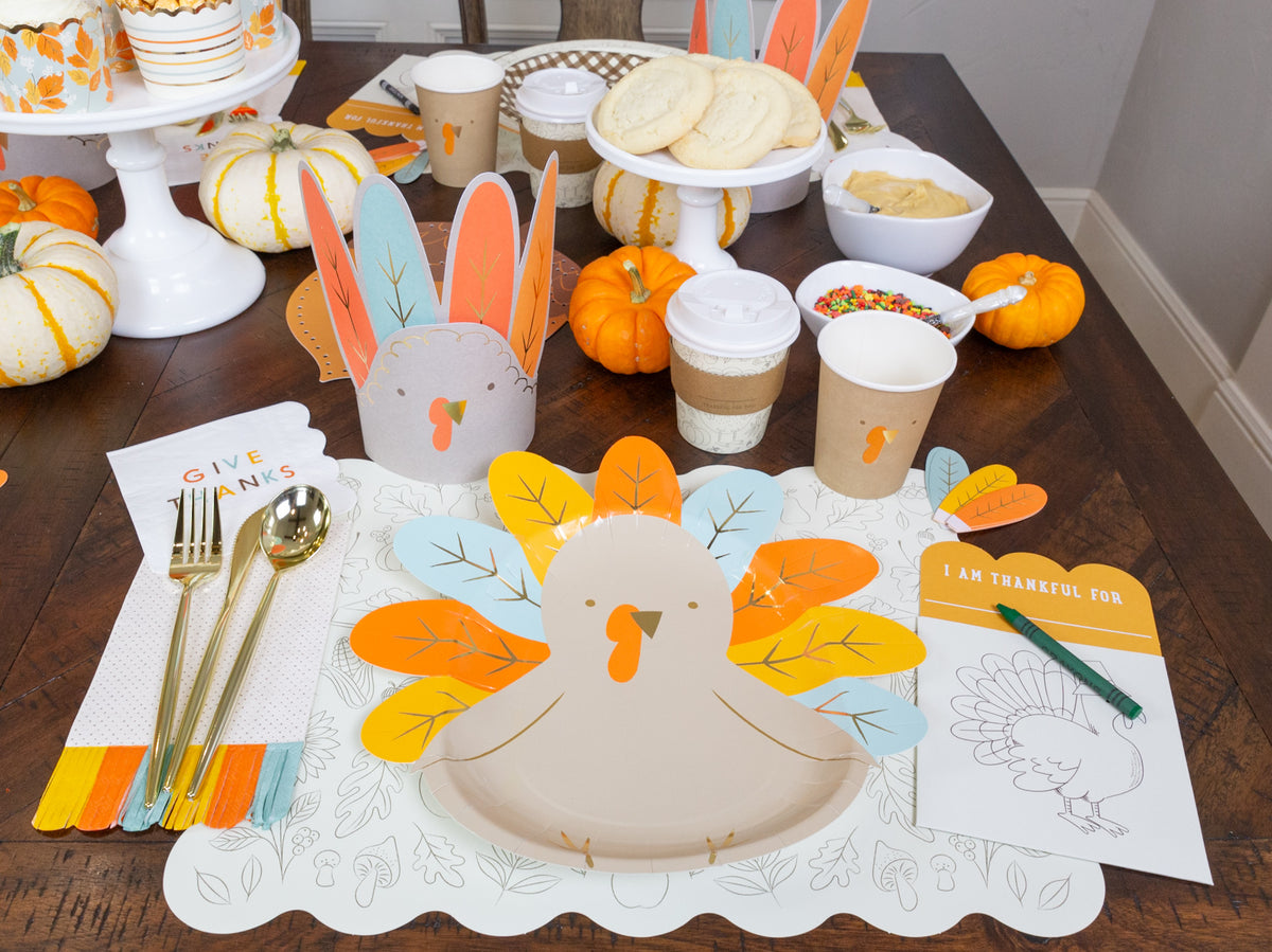 Thanksgiving Paper Coloring Placemats 12ct