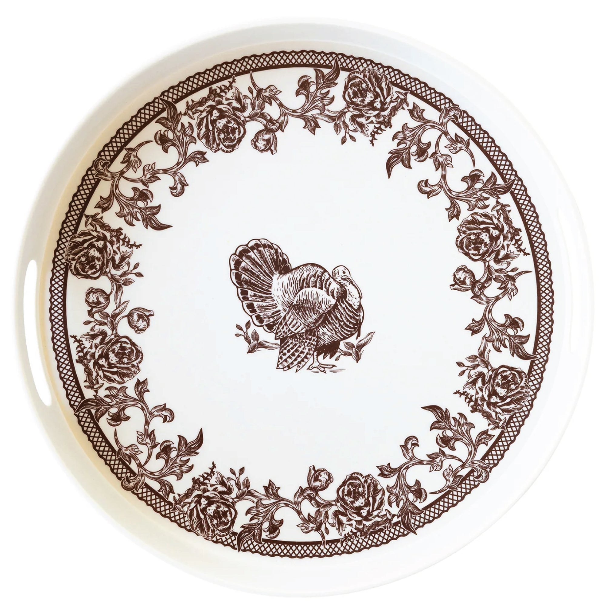 Plymouth Turkey Round Bamboo Serving Tray | The Party Darling
