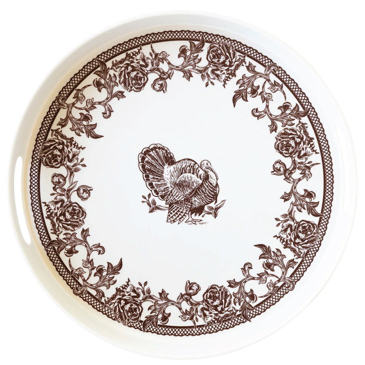 Plymouth Turkey Round Bamboo Serving Tray | The Party Darling