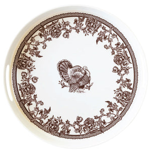 Plymouth Turkey Round Bamboo Serving Tray | The Party Darling