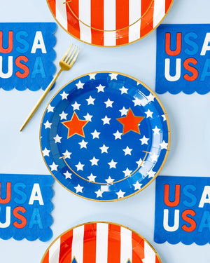 Blue USA Dessert Napkins 18ct MME