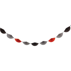 Orange & Black Fan Bunting Banner 7ft | The Party Darling