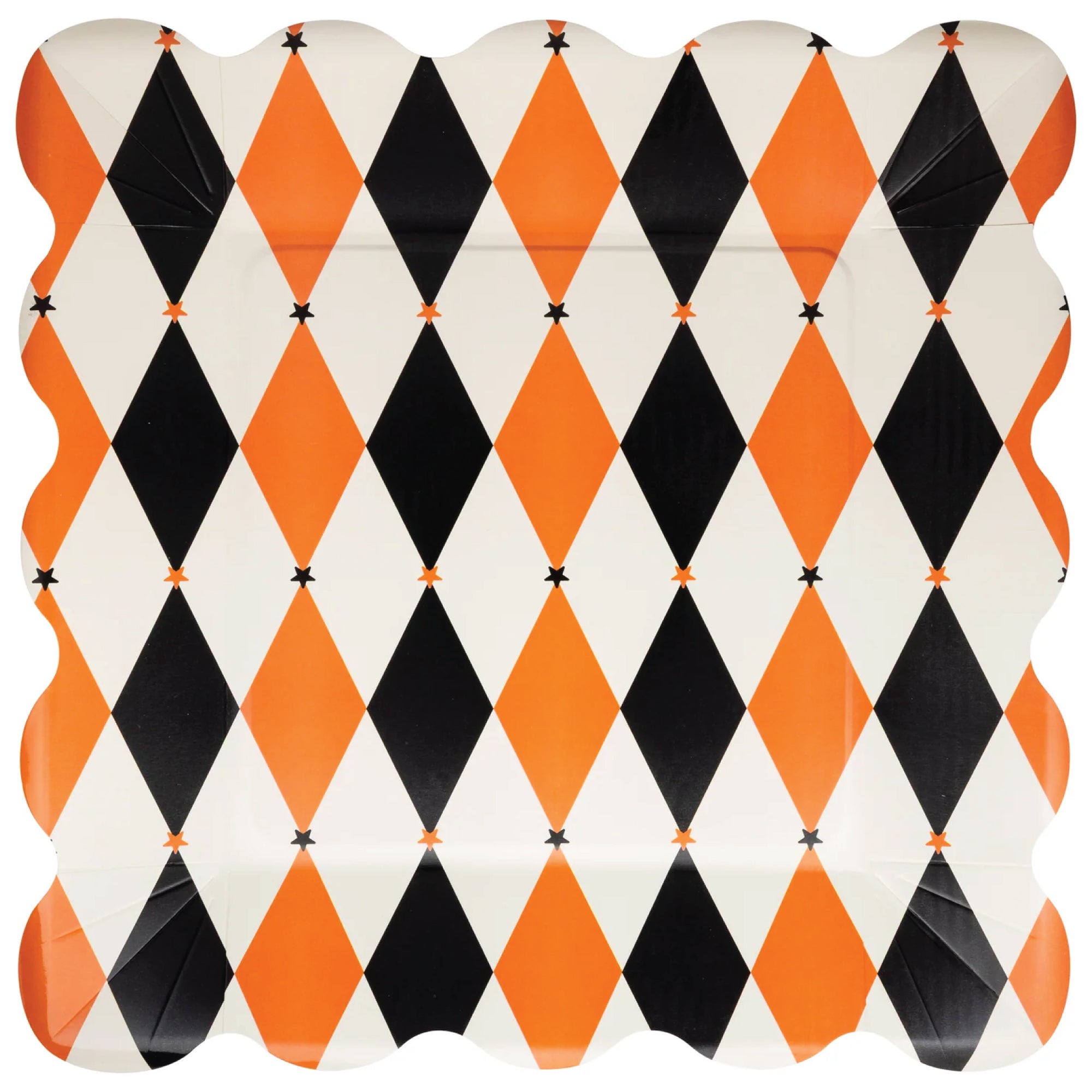 Vintage Halloween Harlequin Dinner Plates 8ct | The Party Darling