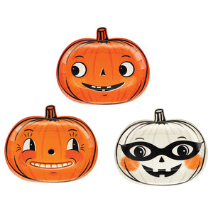 Vintage Halloween Pumpkin Lunch Plates 9ct | The Party Darling