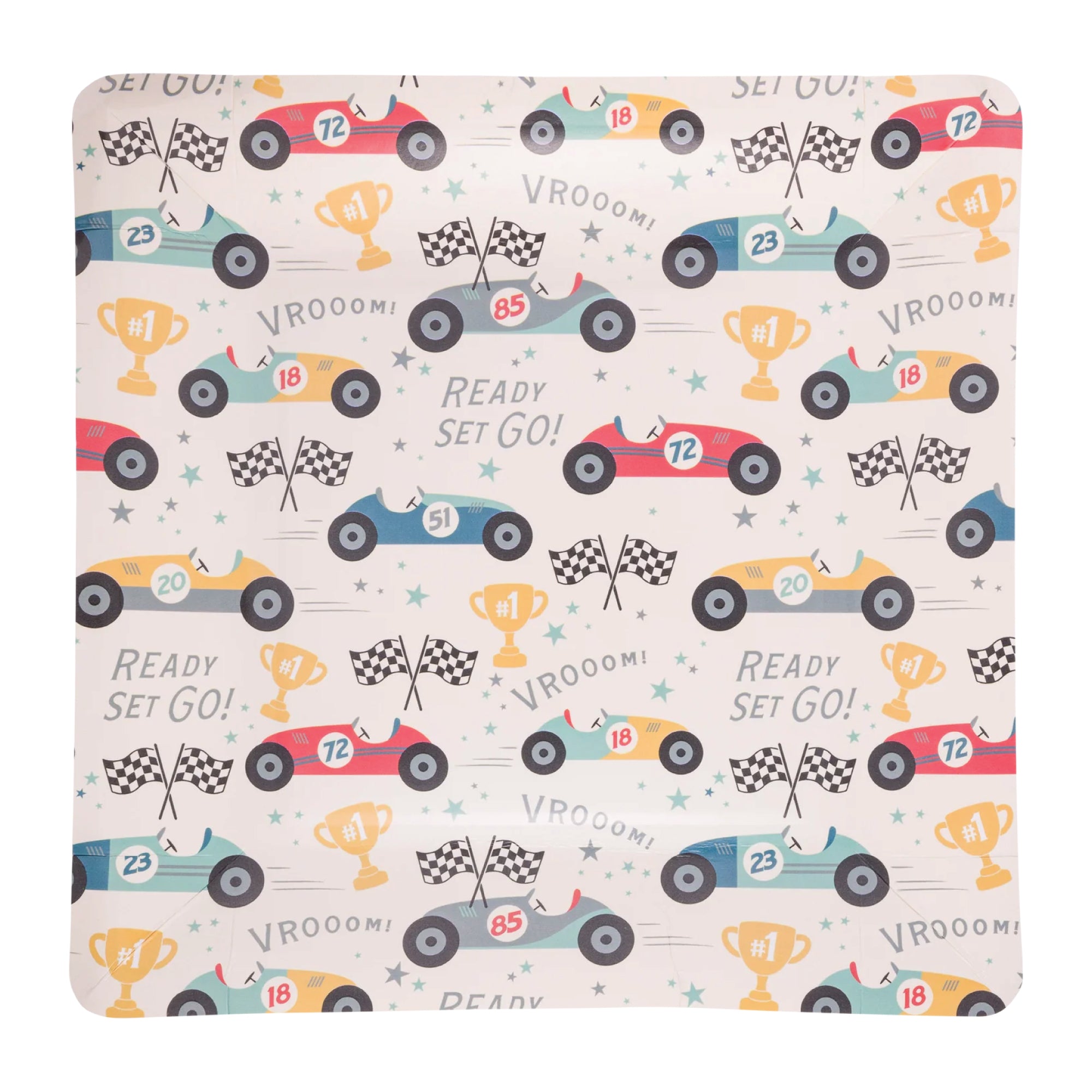 Vintage Racing Cars Lunch Plates 8ct | The Party Darling