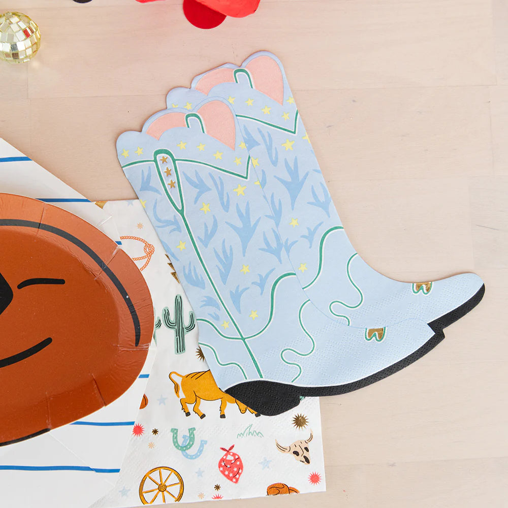 Yeehaw Cowboy Boots Lunch Napkins 16ct | The Party Darling