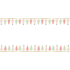 Whimsical Christmas Tree Paper Table Runner 25ft | The Party Darling