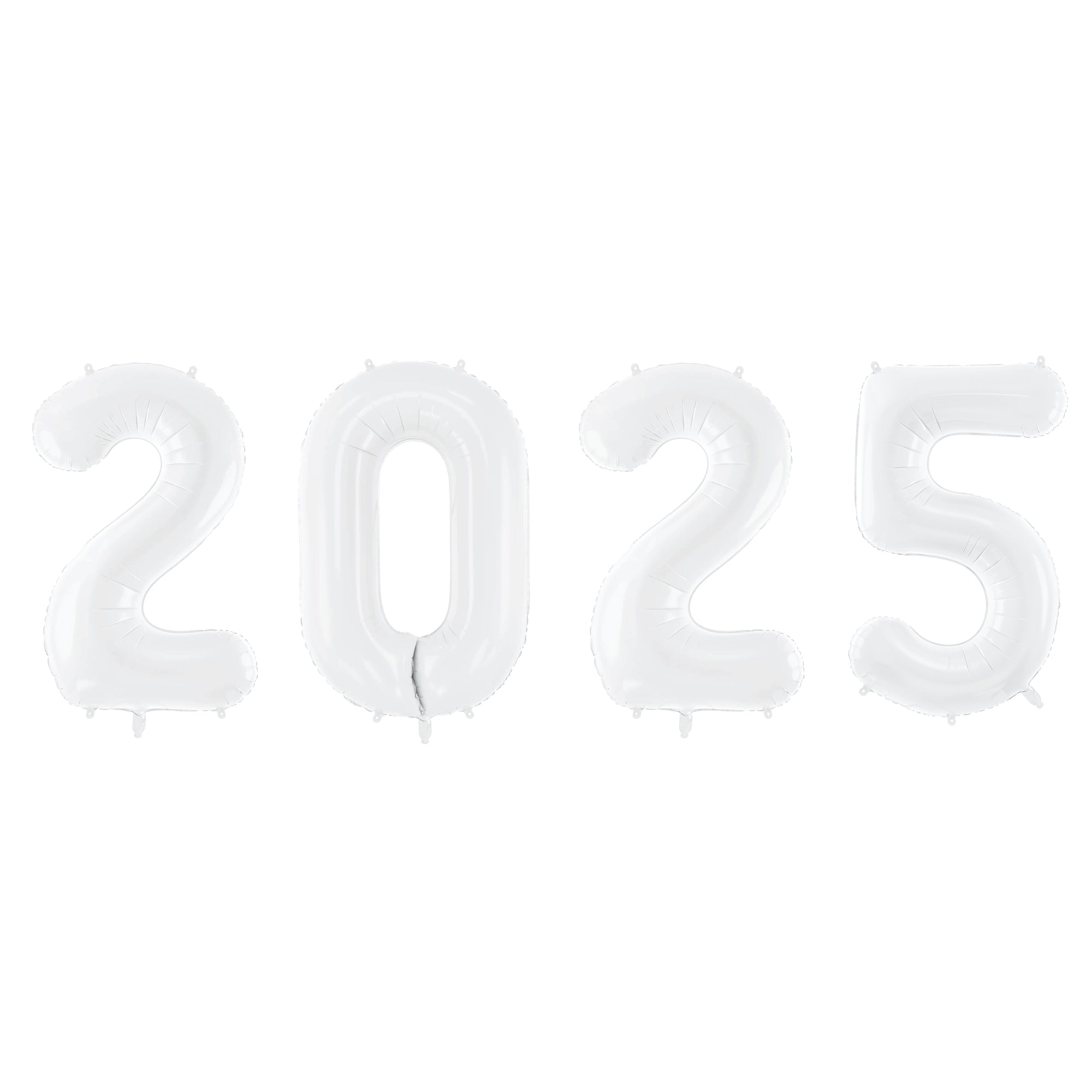 White 2025 Number Balloon Year 34" | The Party Darling