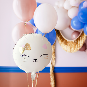 White Kitty Cat Balloon 14in | The Party Darling