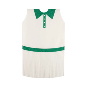 White Tennis Dress Fringed Napkin Set | The Party Darling