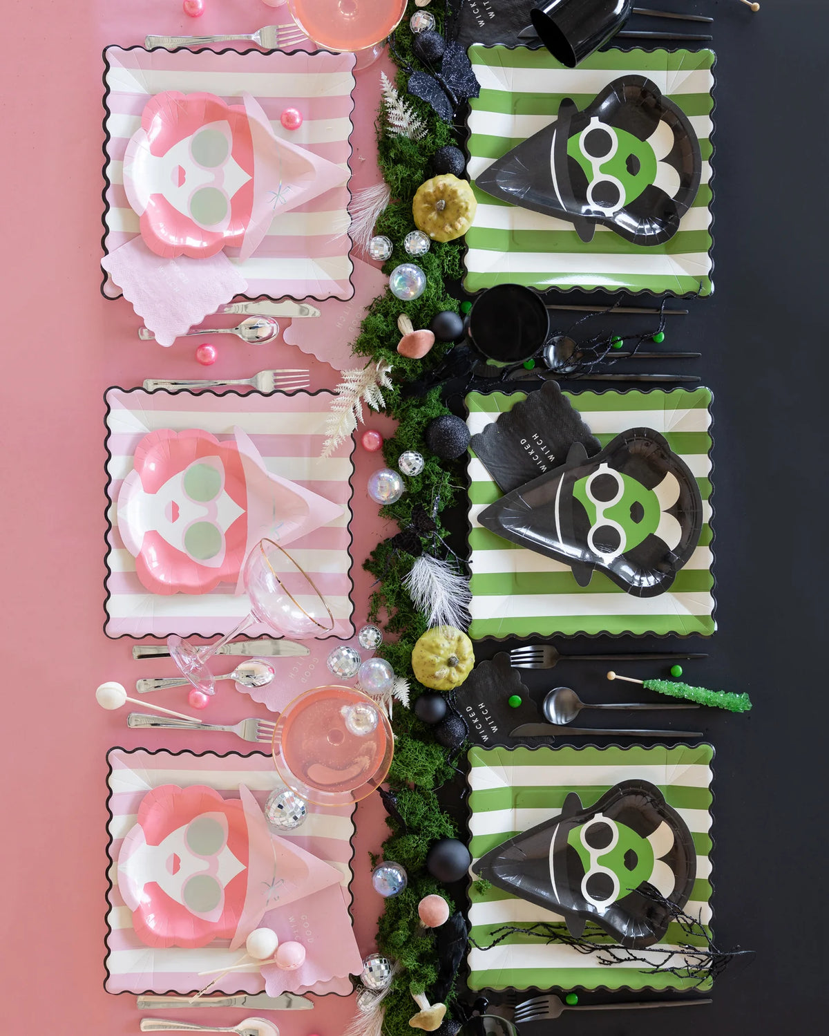 wicked themed halloween party plates