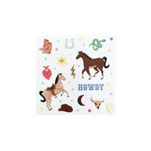 Yeehaw Western Sticker Sheets 4ct | The Party Darling
