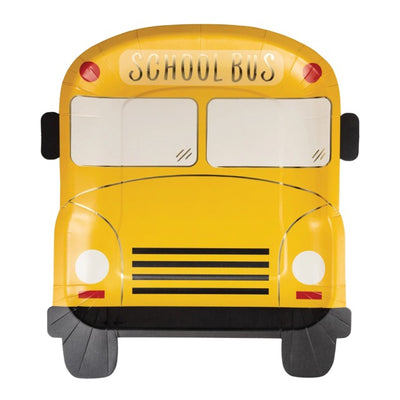 School Bus Shaped Lunch Plates 8ct | The Party Darling