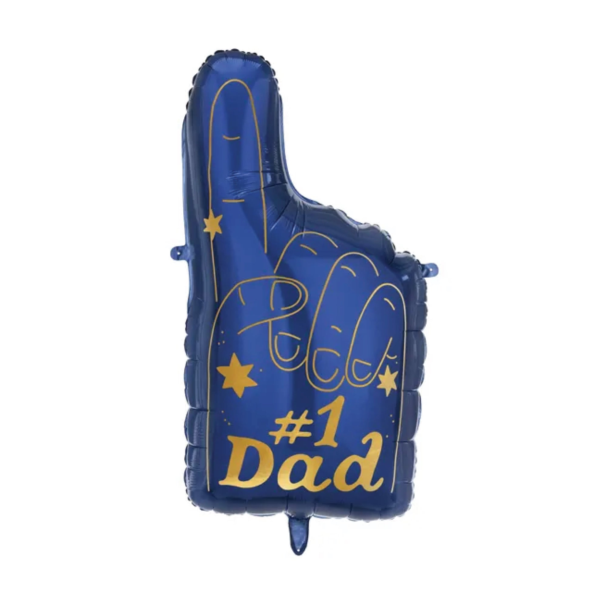 #1 Dad Blue Foam Finger Foil Balloon  34in | The Party Darling