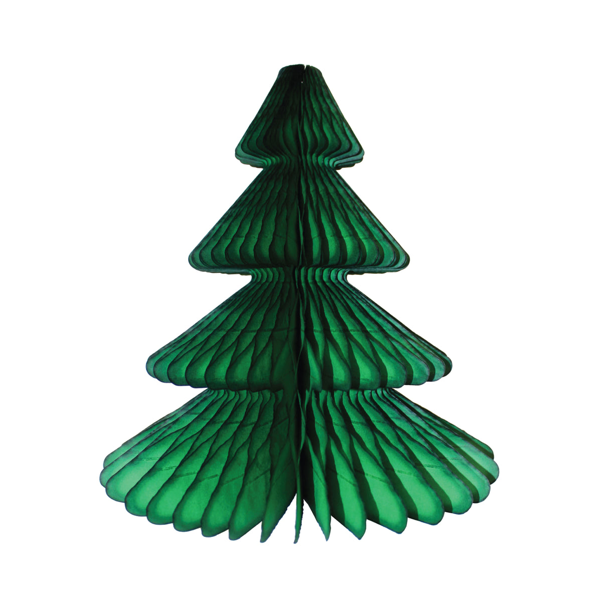 Dark Green Christmas Tree Honeycomb Paper Centerpiece 12in | The Party Darling
