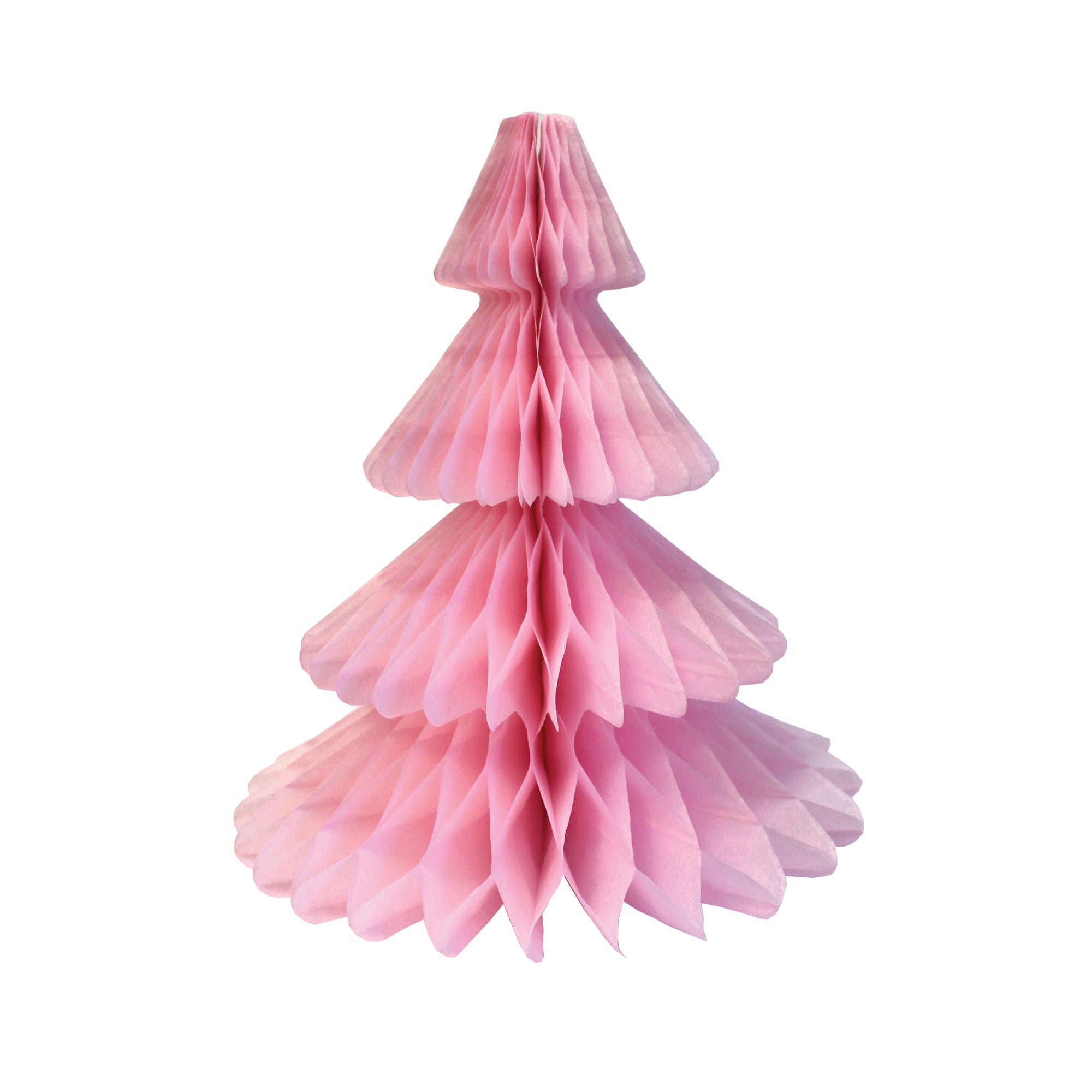 Pink Christmas Tree Honeycomb Paper Centerpiece 12in | The Party Darling