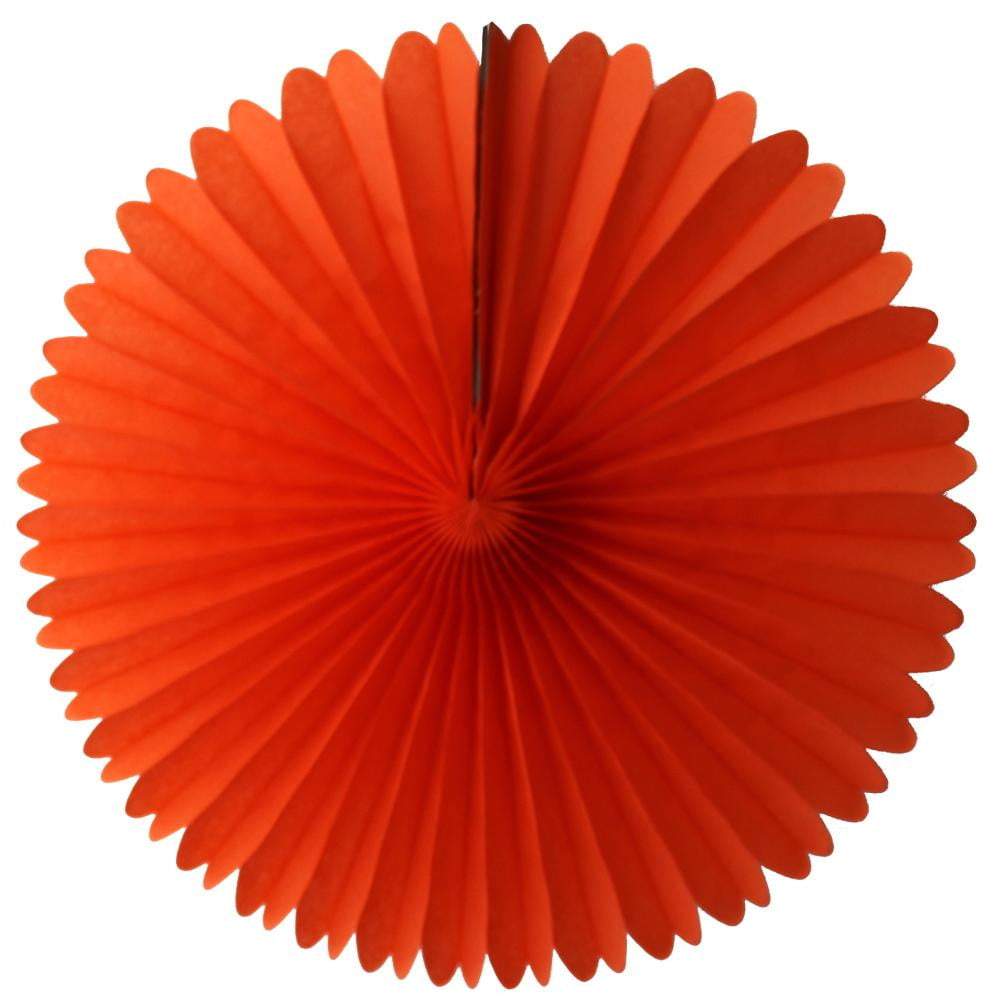 13" Orange Tissue Paper Fan | Orange Colored Party Decorations | The Party Darling in Tulsa, OK