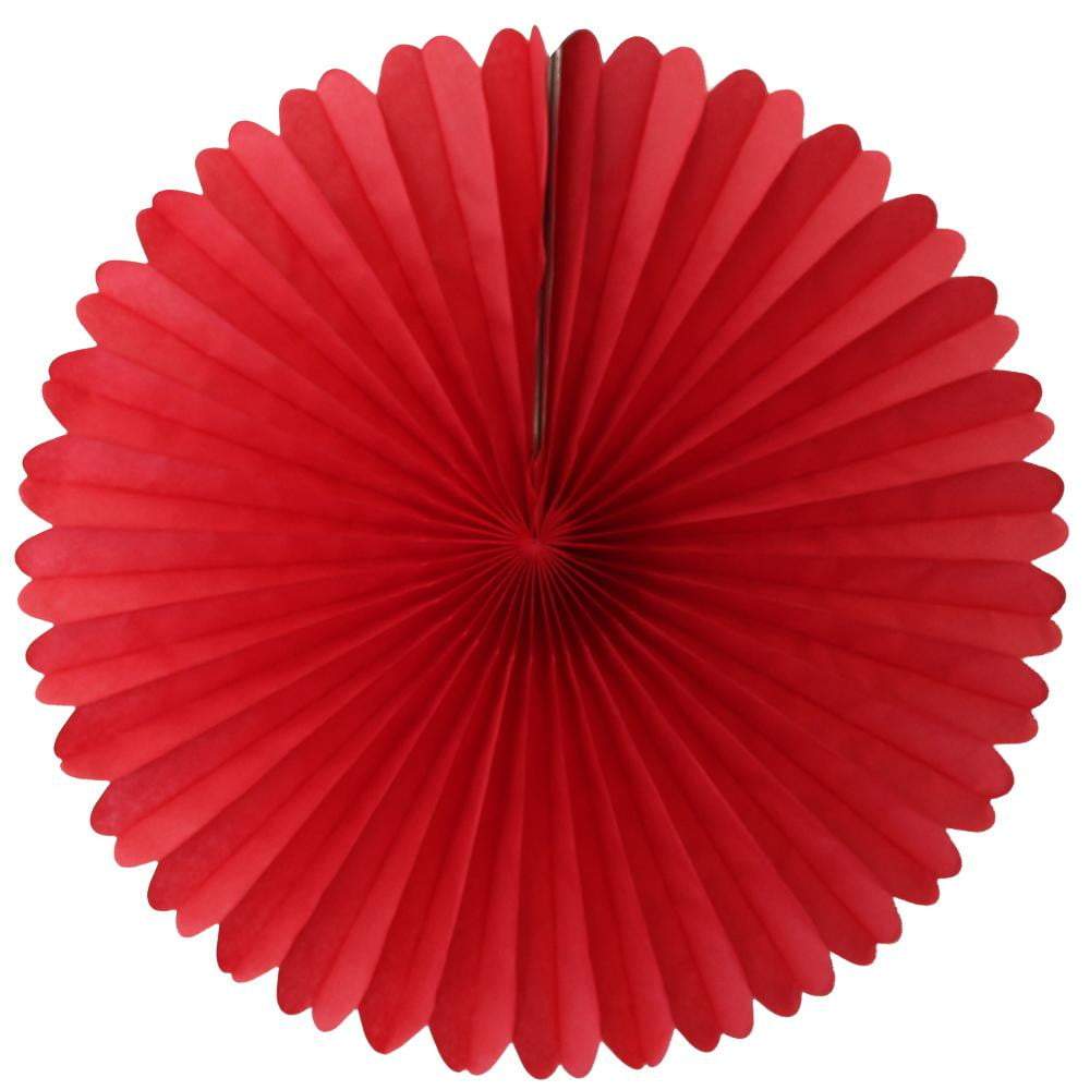 Red Tissue Paper Fan 13in | The Party Darling
