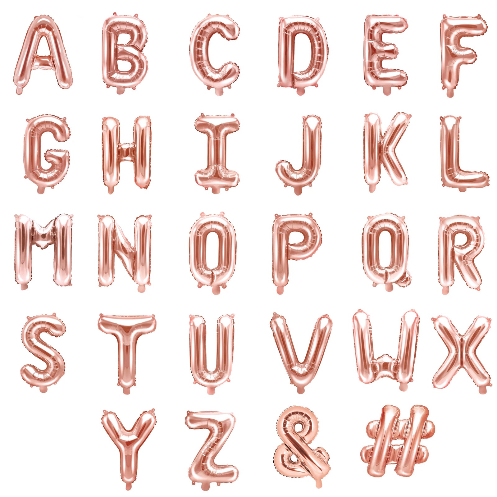 Air-Filled Rose Gold Letter Balloon 13in | The Party Darling