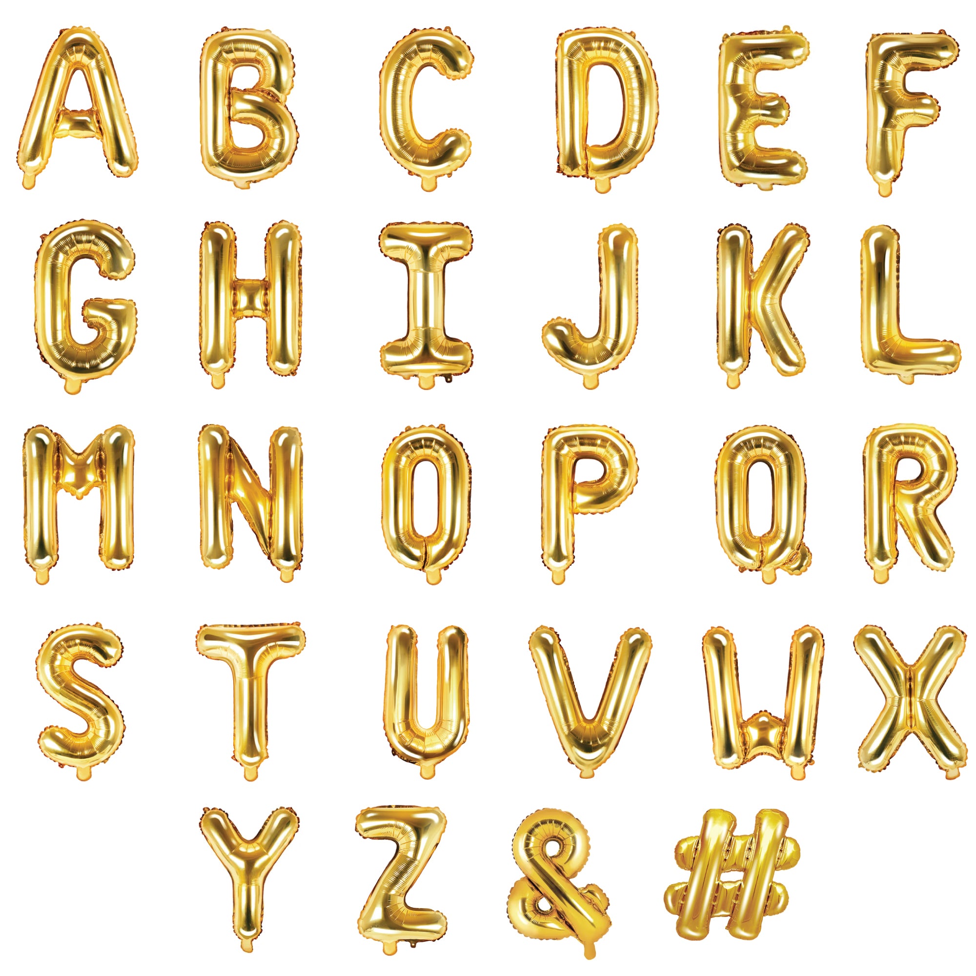 Air-Filled Gold Letter Balloons 14in | The Party Darling