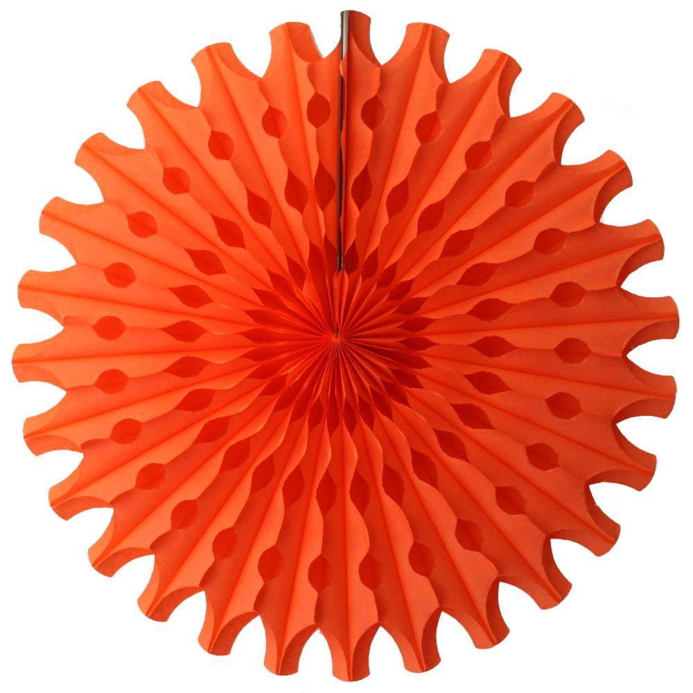 Orange Tissue Paper Fan 18