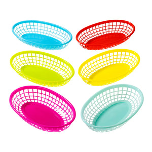 Multicolored Food Baskets 6ct | The Party Darling
