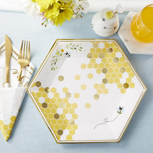 Sweet As Can Bee Lunch Plates 16ct - The Party Darling