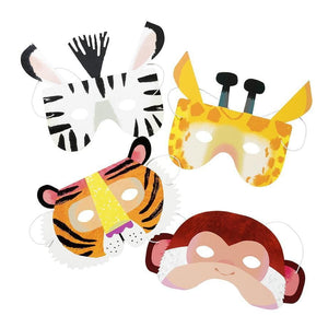 Party Animals Paper Masks 8ct | The Party Darling