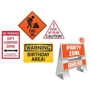 Under Construction Decoration Sign Set 5ct | The Party Darling